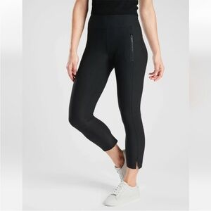 🖤 Athleta Stellar Black / Mesh Pull On Crop Pant Size Medium Legging